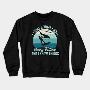 funny wing foil Crewneck Sweatshirt